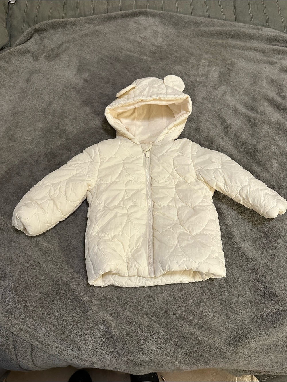18-24mths Old Navy cream Kids Quilted Hooded Puffer Jacket